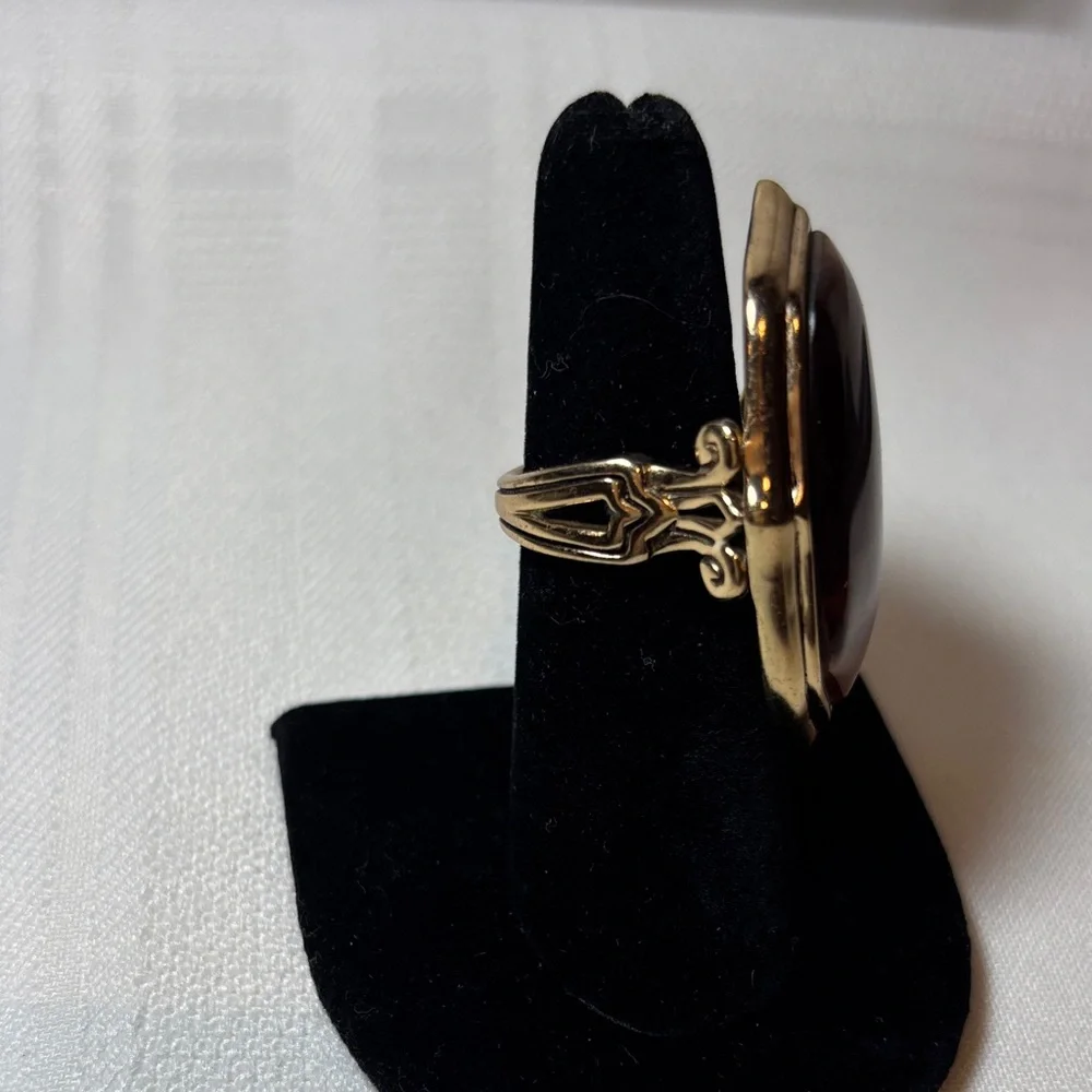 Studio Barse Brown Tiger's Eye Cocktail Ring - Picture 3 of 5